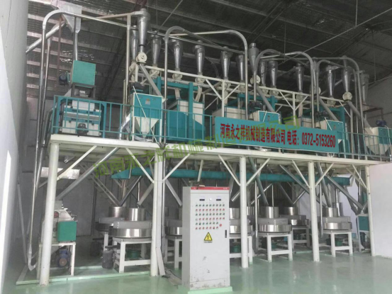 内蒙巴彦淖尔日加工20吨石磨面粉机